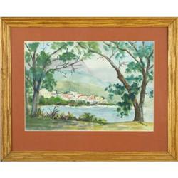 Kemmer E. - Landscape and a city by the #2046871