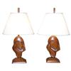 Pair of Heifetz style lamps -mid century modern#2047033