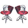 Pair of French Iron Arm Chairs (art deco) #2047093