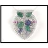 Beautiful 18K White Gold Pendant Brooch #2047375