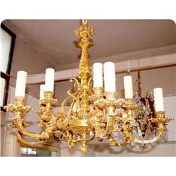 French Bronze foundry 12 lights Chandelier #2047788