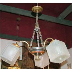 Rare Art Deco Chandelier  original shades #2047794