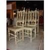 Image 1 : Set of 6 Italian Chairs-Antique Finish on Pine-#2047814