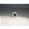 Image 1 : 14K WG Gold Emerald Diamond Cascade Ring #2058153