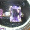 Image 1 : Antique Victorian Amythst,& Diamond Ring #2058276