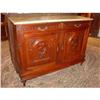Image 1 : Louis XVI Style Walnut Buffet with Marble Top #2058367