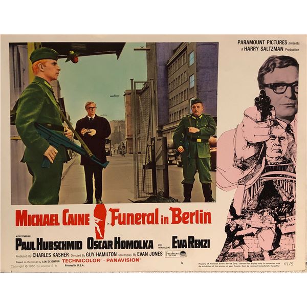 Funeral In Berlin Original Vintage Lobby Card