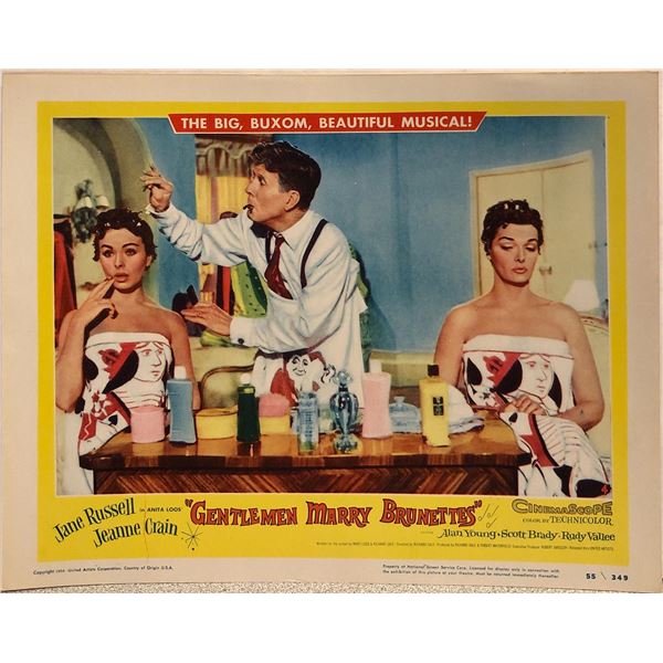 Gentlemen Marry Brunettes original 1955 vintage lobby card