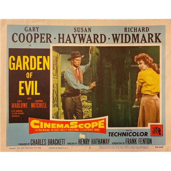 Garden of Evil Original Vintage Lobby Card
