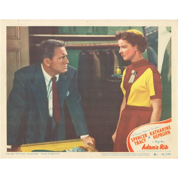 Adam's Rib 1949 original vintage lobby card