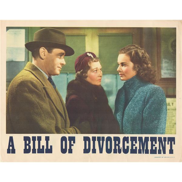 A Bill of Divorcement original vintage lobby card