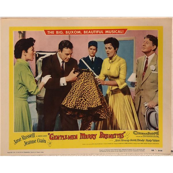 Gentlemen Marry Brunettes original 1955 vintage lobby card