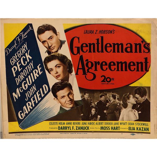 Gentleman's Agreement original 1947 vintage lobby card