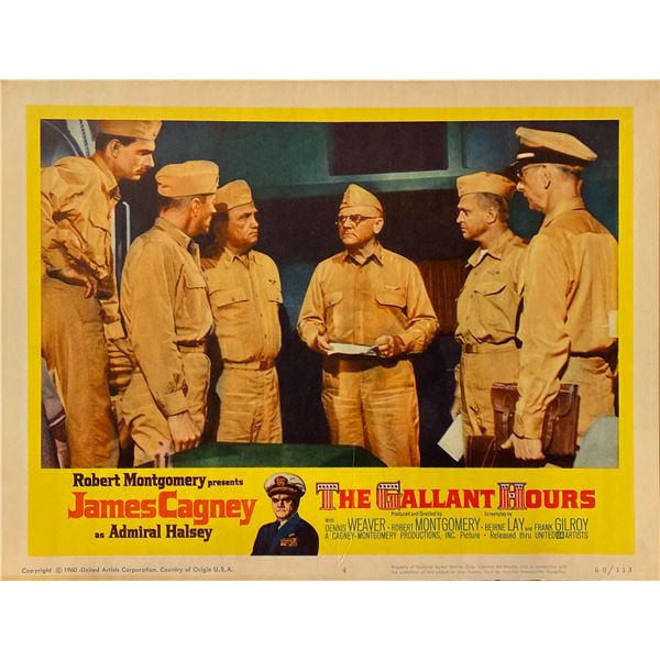 The Gallant Hours 1960 Original Vintage Lobby Card