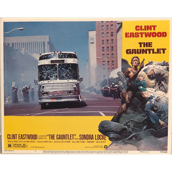 The Gauntlet original 1977 vintage lobby card