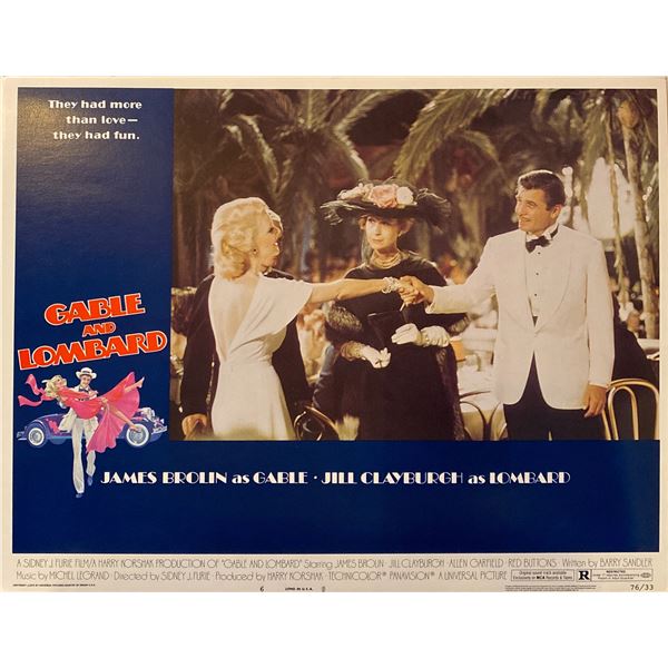 Gable and Lombard 1992 Original Vintage Lobby Card
