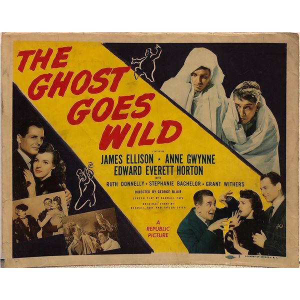 Ghost Goes Wild original 1946 vintage lobby card