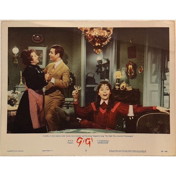 Gigi original 1958 vintage lobby card