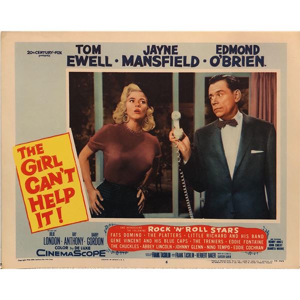 The Girl Can't Help It original 1956 vintage lobby card
