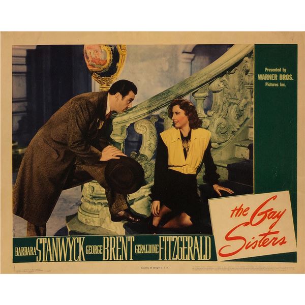 The Gay Sisters original 1942 vintage lobby card