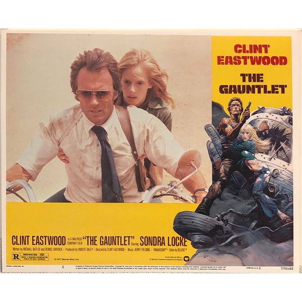 The Gauntlet original 1977 vintage lobby card