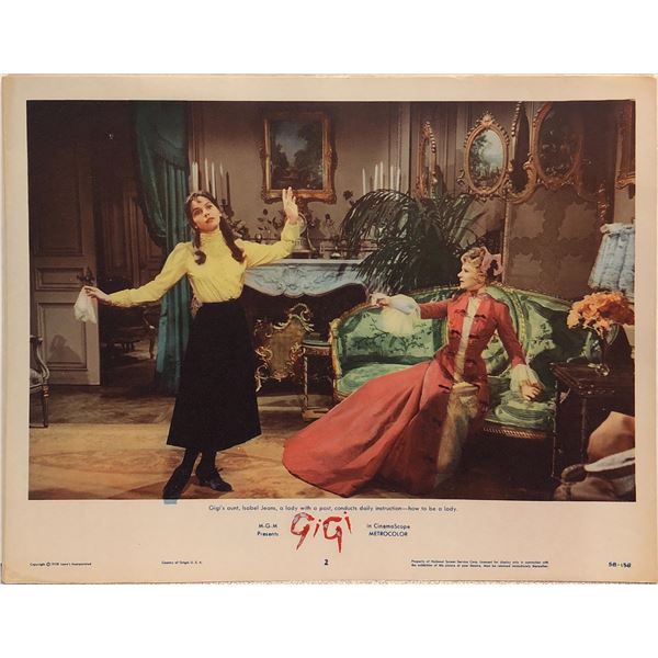 Gigi original 1958 vintage lobby card