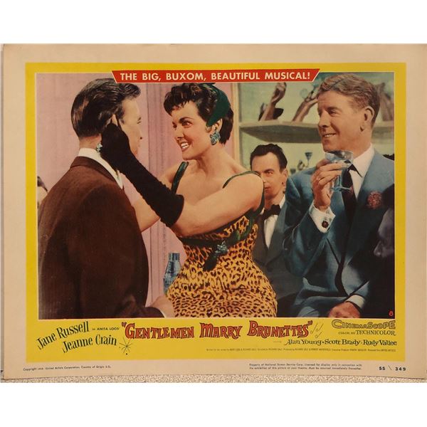 Gentlemen Marry Brunettes original 1955 vintage lobby card