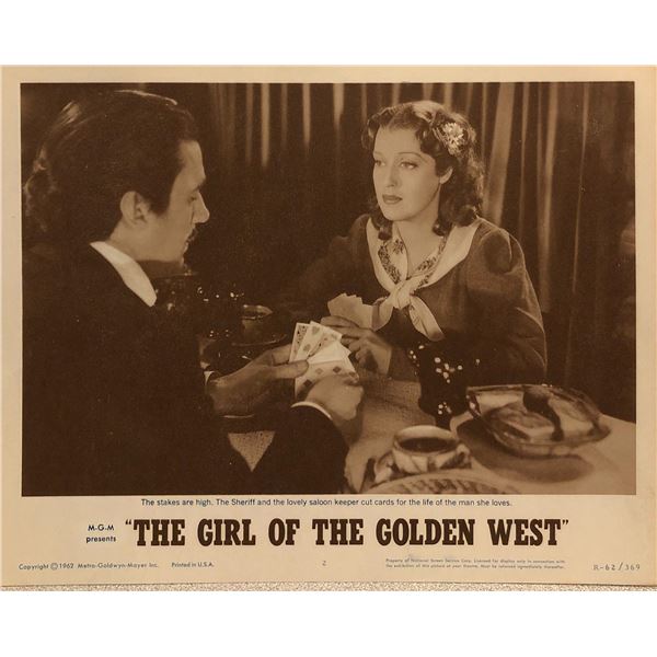 The Girl of the Golden West original 1962R vintage lobby card