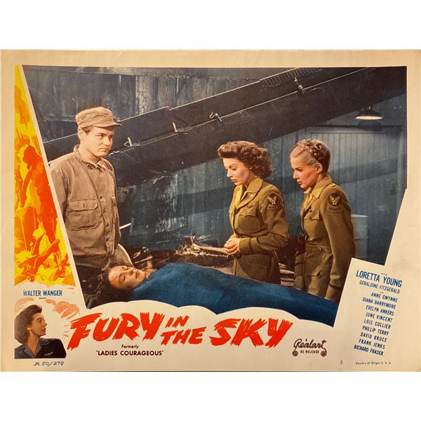 Fury in the Sky 1950R Original Vintage Lobby Card on Heavy Card Stock. 11x14 inches