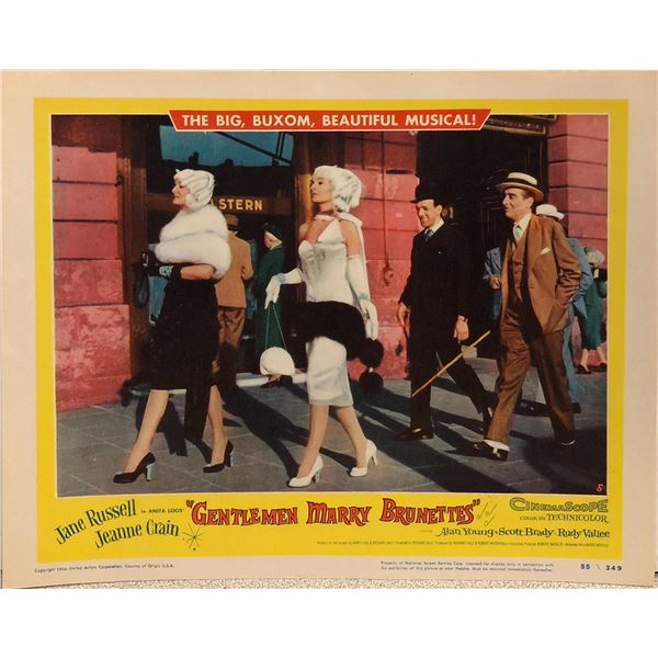 Gentlemen Marry Brunettes original 1955 vintage lobby card
