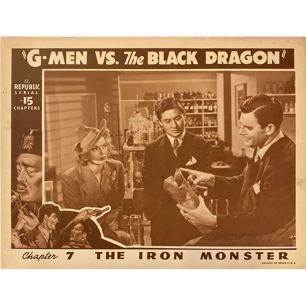 G-Men VS. The Black Dragon 1943 Original Vintage Lobby Card