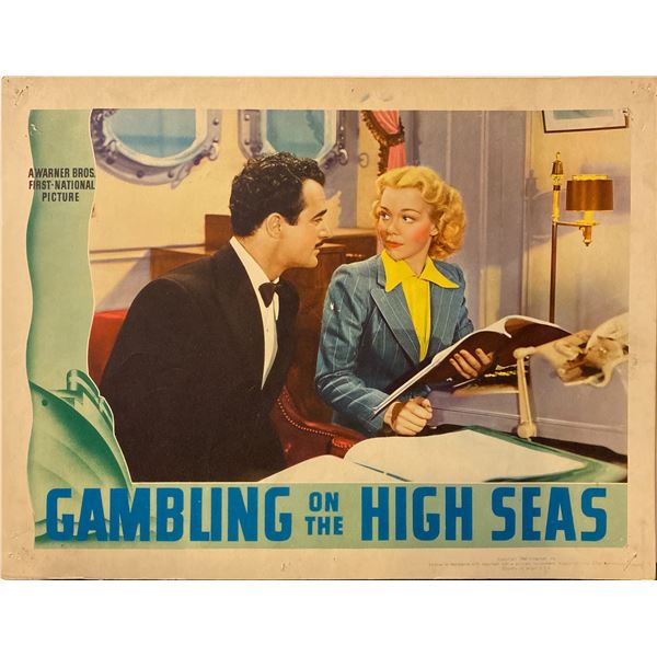 Gambling on the High Seas 1940 Original Vintage Lobby Card
