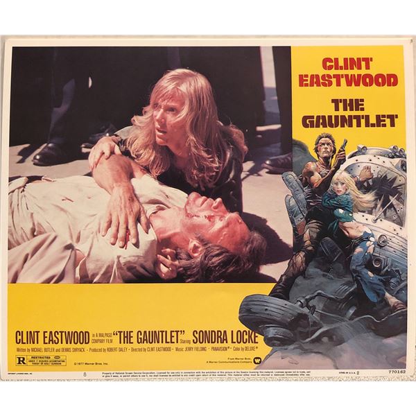 The Gauntlet original 1977 vintage lobby card