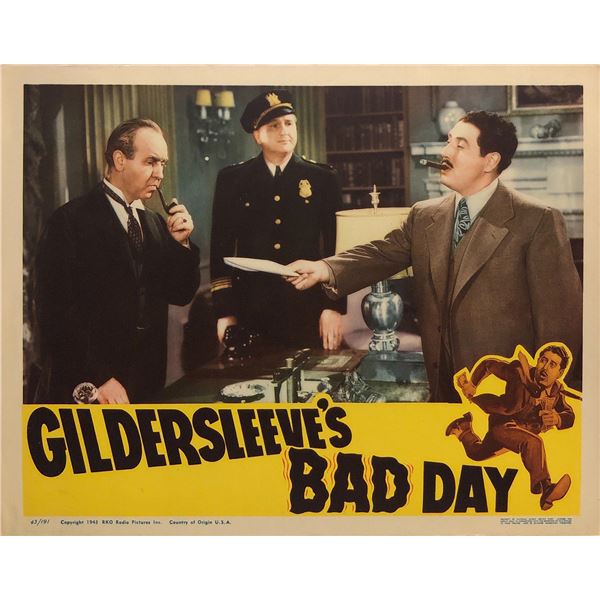 Gildersteeve's Bad Day original 1943 vintage lobby card