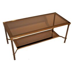 Two Tiered Brass Coffee Table #2007245