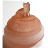 Image 1 : FELIX Pink Satin Glass Art Deco Powder #2007530