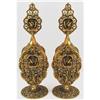 Image 1 : Gilded Brass Ornate Roses Perfume Bottle Set #2007631