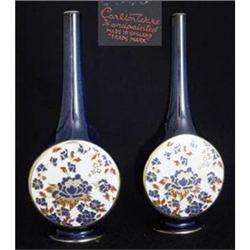 Carlton Ware Pair Long Neck Vases. #2007808