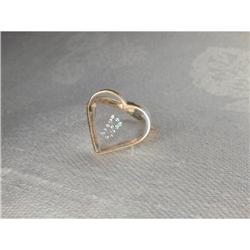 Rare Estate 14K YG Gold Diamond B Initial Ring #2007911