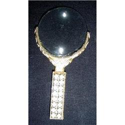 Antique Gilt and French Paste Magnifying Glass #2008104