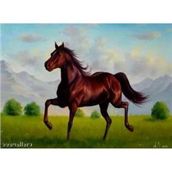 SUPERB OIL PAINTING PORTRAET OF HORSE #2019412