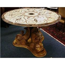 Round Marble Dining Center Table #2019561