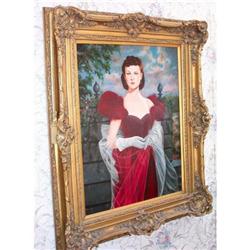 Scarlet O'Hara in Red Dress Large Oil Painting#2019575