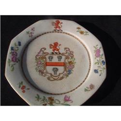 Antique Chinese export armorial porcelain dish #2019827