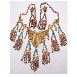 AMAZING old EGYPTIAN  MOTH tassel parure #2019860