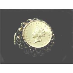 American Dollar Coin Gold Ring #2019914