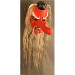 Japanese Tengu Mask, Fine Meiji Period Theater #2019956