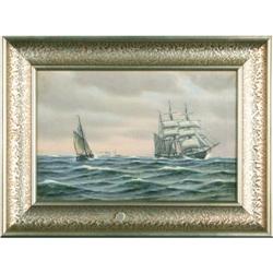 Johan Neumann Maritime Oil Painting ships #2034351