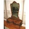 Image 1 : Italian Vanity  Table Burl With Mirror C.1900 #2034372