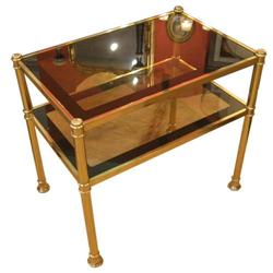 Pair of Brass and Glass Side Tables #2034408